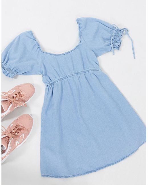 milkmaid denim dress