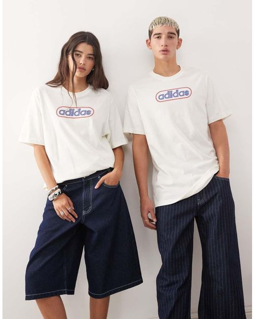 Adidas Originals White 80's Logo Graphic T-Shirt