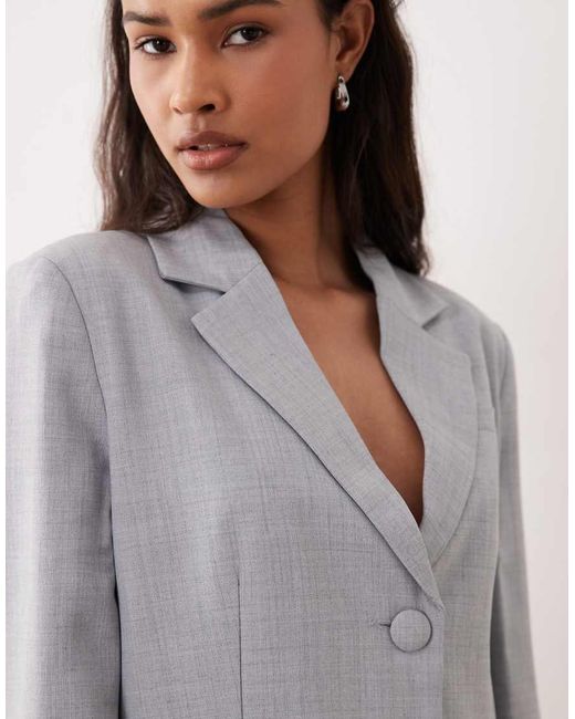 Miss Selfridge Gray Oversized Blazer