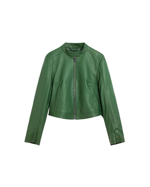 Desigual Green Jacket Faux Leather