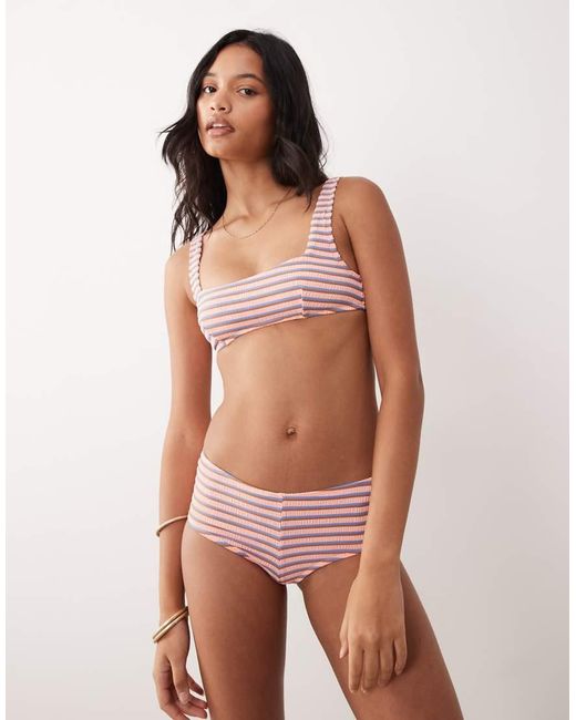 ASOS Brown Sally Scoop Neck Bikini Top