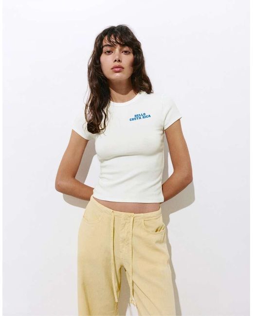 Pull&Bear Metallic Costa Rica T-Shirt