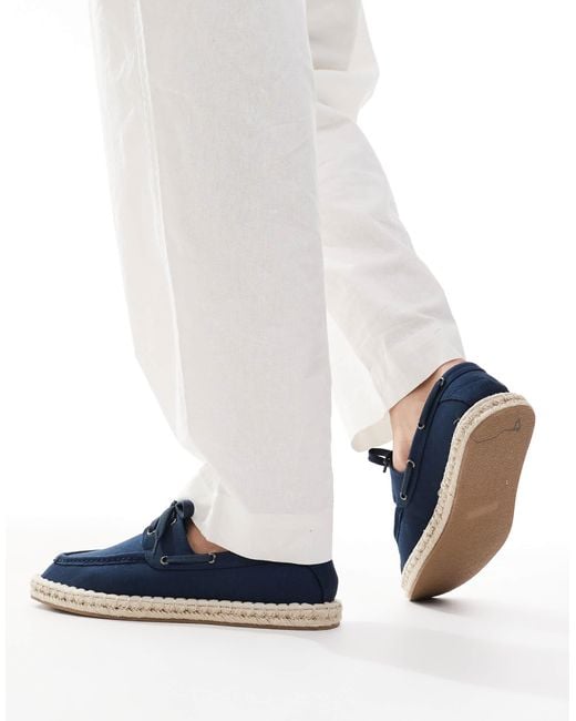 ASOS White Boat Shoe Espadrilles for men