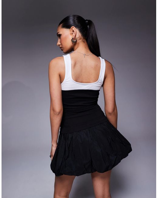 ASOS Gray – tailliertes, gerafftes mieder-trägertop