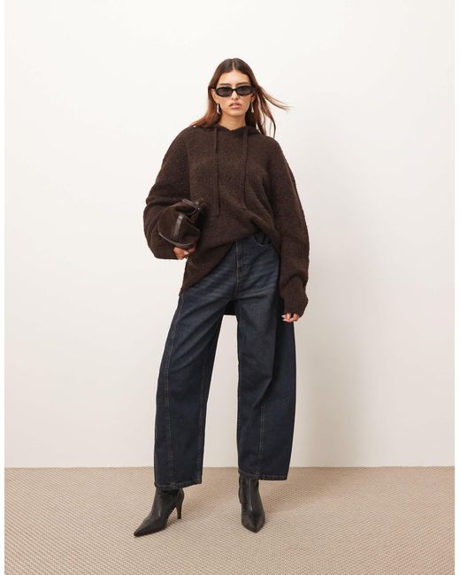 Sweat à capuche en bouclé - chocolat ARRANGE en coloris Brown