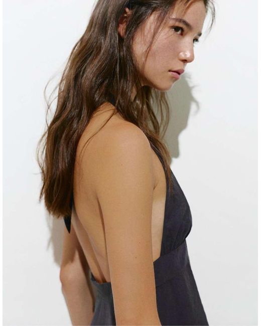 Pull&Bear Blue Short Halter Dress