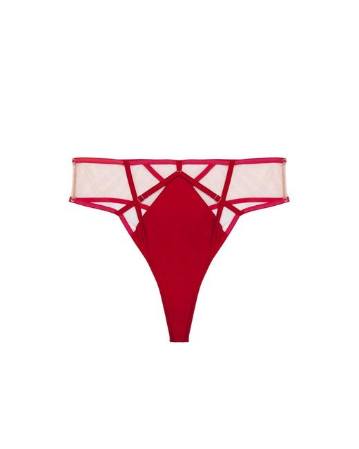 Playful Promises Red Ramona High Waist Thong