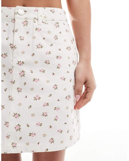 Threadbare White Co-ord Denim Mini Skirt