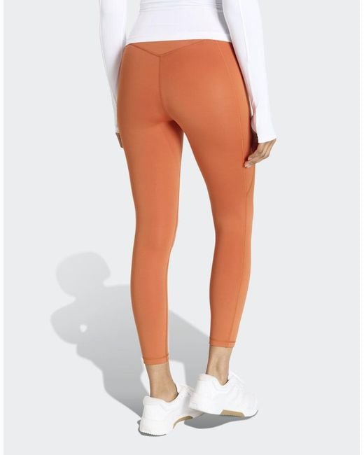 Adidas Originals Orange Optimé Essentials No Front Rise Seam 7/8 Leggings