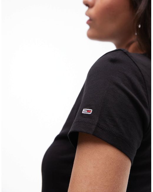 Tommy Hilfiger Black Retro Script Baby T-shirt