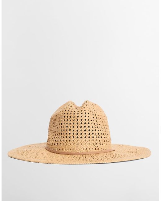 Barbour Natural Gabby Lightweight Fedora Hat With Chin Strap
