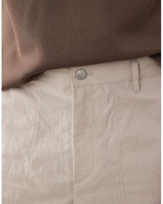 ASOS COLLECTIVE Natural Ac-b-252 Carrot Fit Cotton Nylon Blend Chinos for men