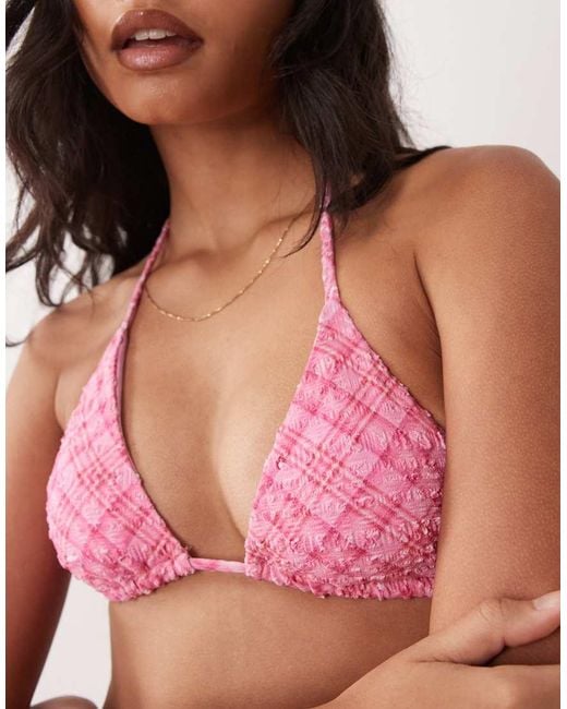 Cotton On Red Triangle Bikini Set