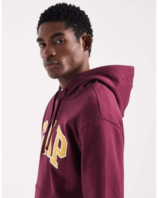 Gap Purple Heritage Chest Logo Hoodie for men