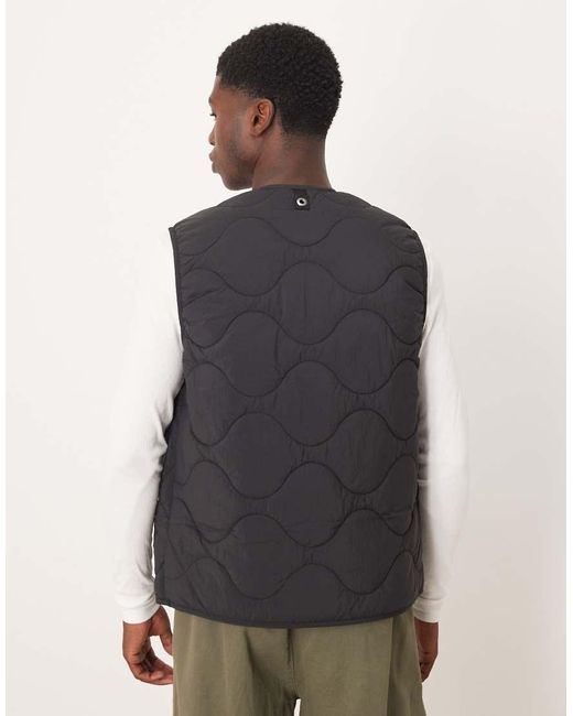 ARKET White Quilted Gilet With Zip Front for men