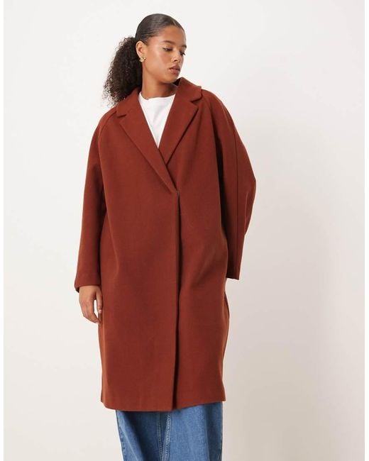 Abrigo Color Óxido Cómodo De Asos Design Curve-Sin Color ASOS de color Red