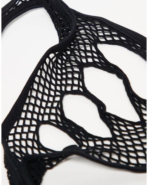 Ann Summers White Enya Crotchless Suspender Set