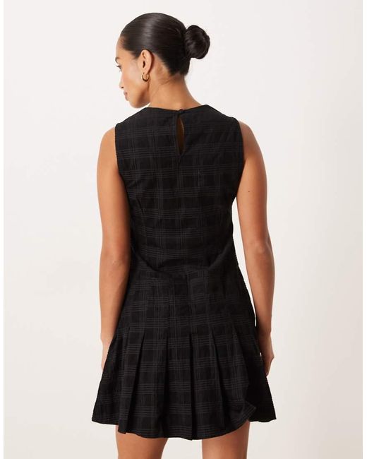 Nobody's Child Petite Black Pleated Mini Dress