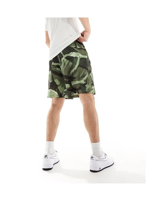 Nike – dri-fit form – shorts mit military-muster, 9 zoll in Green für Herren