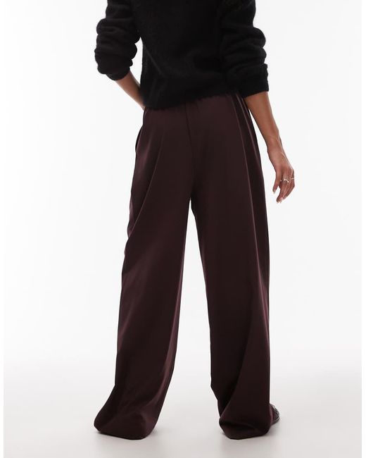 ASOS Elegante Dad Broek Met Wijde Pijpen in het Purple