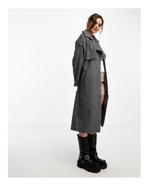 Object White Formal Chuck On Wool Trench Coat
