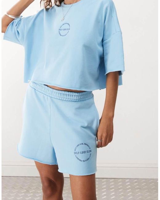 Noisy May Blue Sweat Shorts