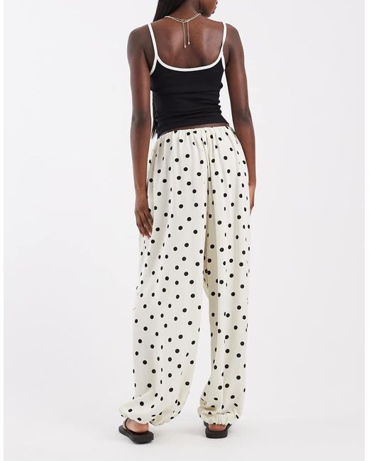 ASOS White Linen Look Balloon Pants