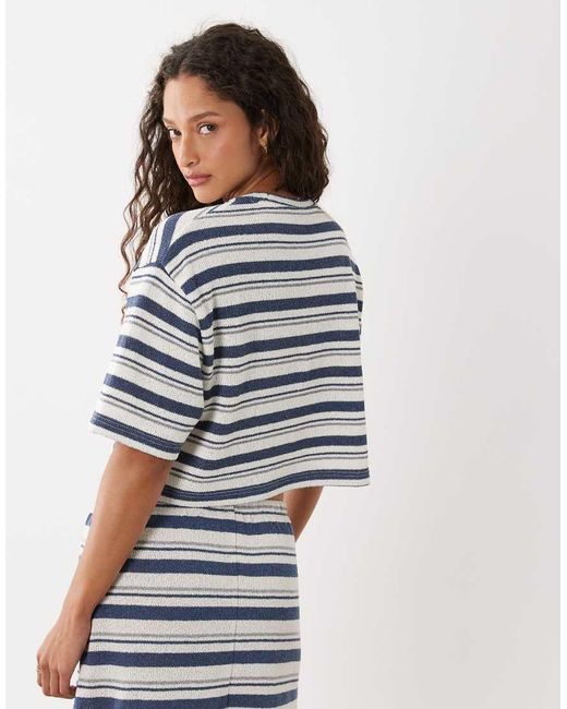 ASOS Gray Knitted Jersey Extreme Cropped Top Co-Ord