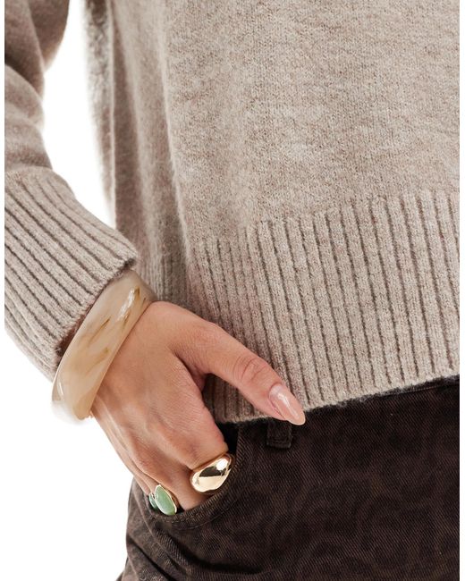 Pull ras New Look en coloris Gray