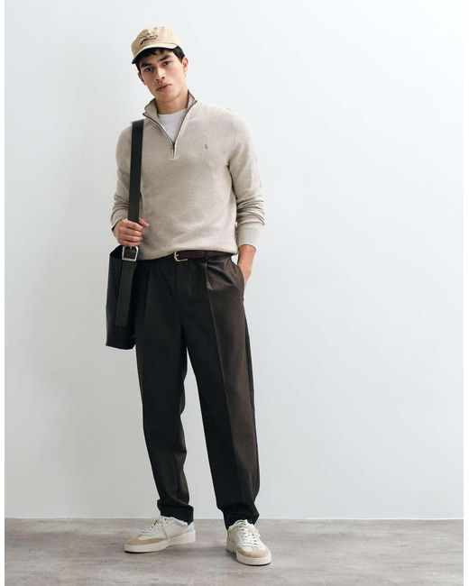 Polo Ralph Lauren Gray Standard Fit Half-zip Sweater for men