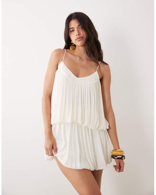 Gina Tricot Natural Mini Strappy Dress