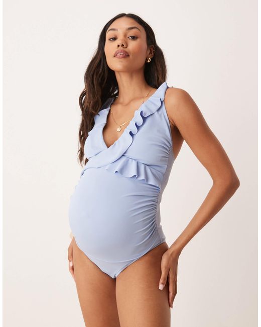 ASOS Blue Asos design maternity – maya – umstands-badeanzug