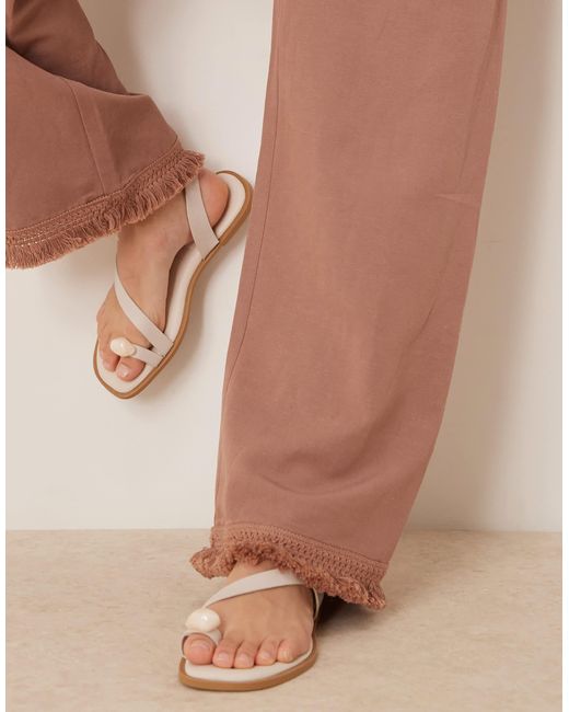 ASOS Natural – hose aus leinenmix