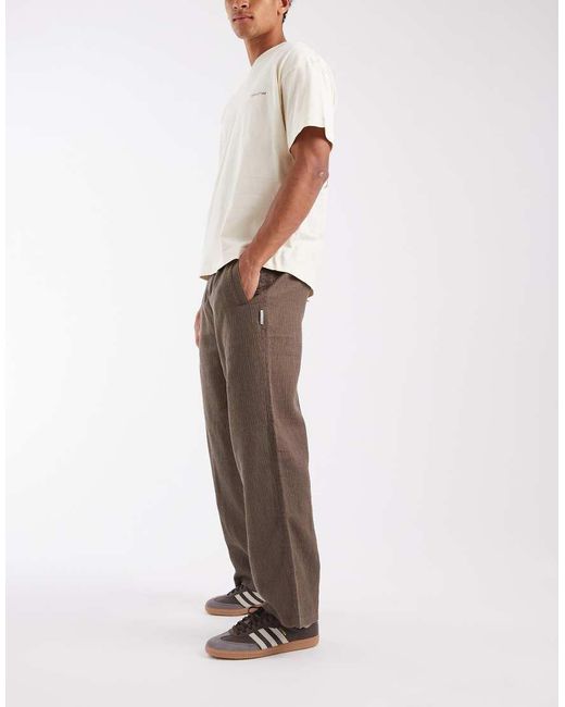 Jack & Jones Natural Crinkle Loose Trousers for men