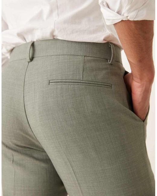 ASOS Natural Skinny Suit Trousers for men