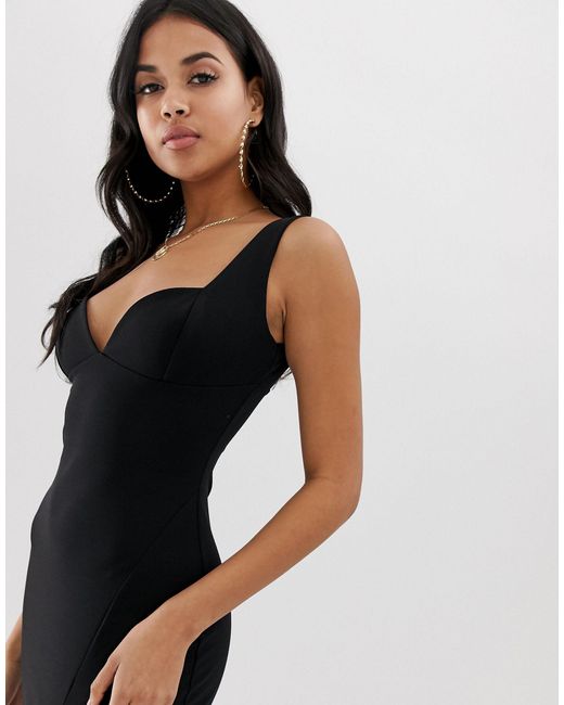 boohoo plunge midi dress