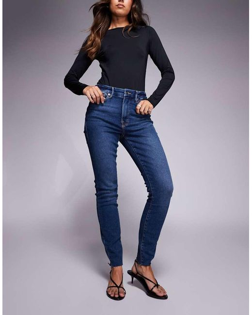 GOOD AMERICAN Blue Good Legs Skinny Jeans