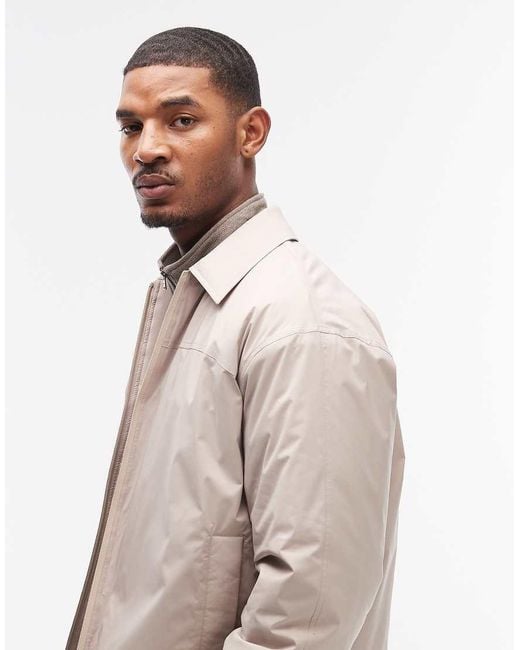 ASOS Natural Stormmaxtm Water Repellent Harrington for men