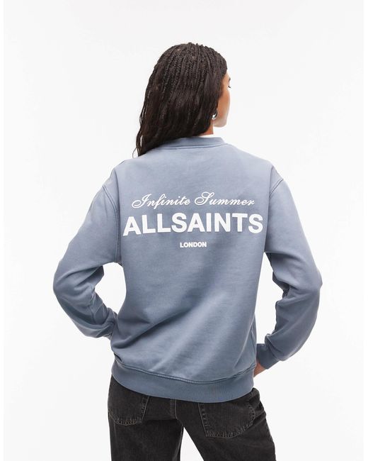 AllSaints Blue – soleil etta – sweatshirt