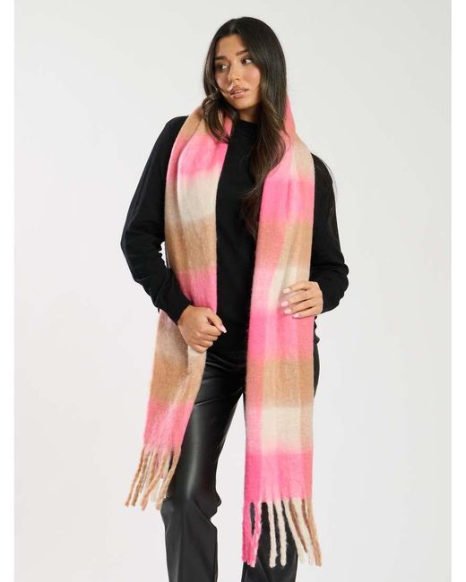 South Beach Pink Fluffy Oversized Scarf