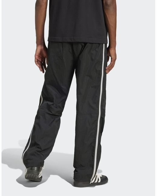 Adidas Originals Broek Met Rits En Mesh in het Black voor heren