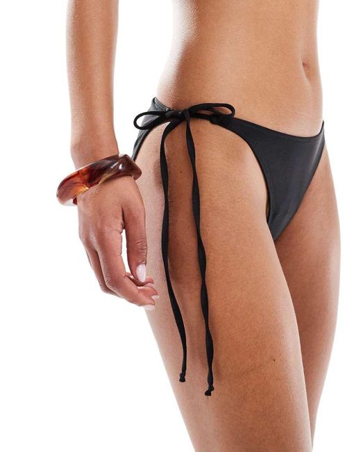 Miss Selfridge White Mix And Match Tie Side Bikini Bottom