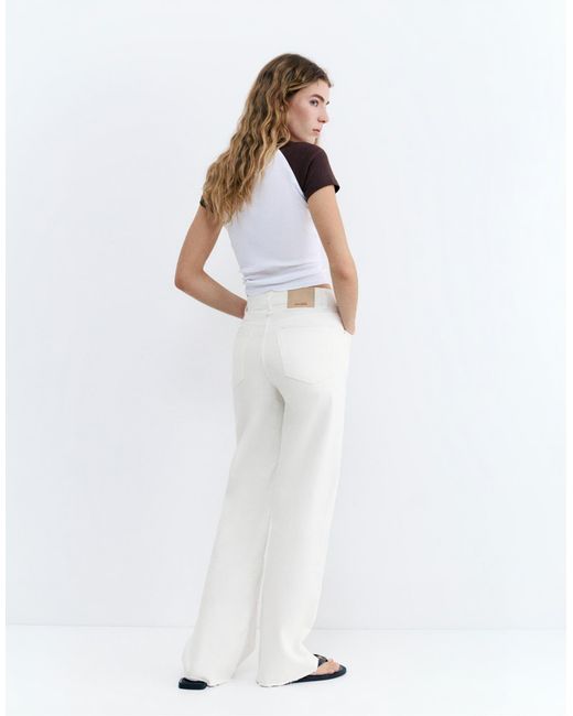 Jean droit ample Pull&Bear en coloris White