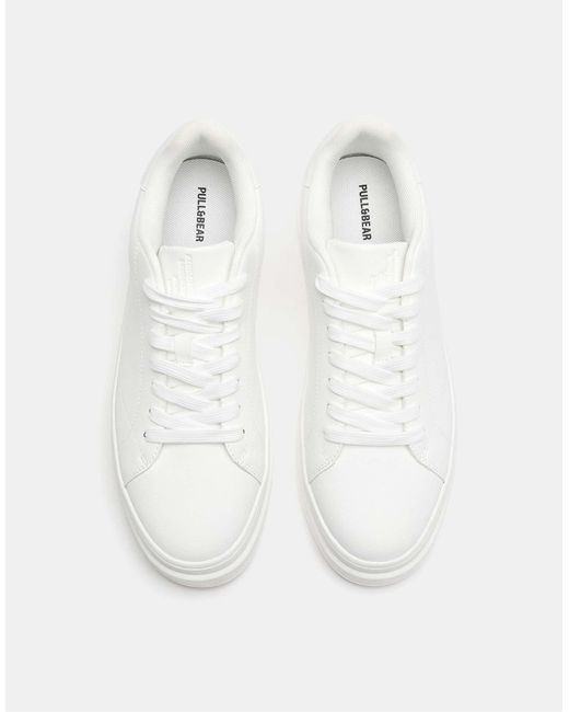 Pull&Bear – e sneaker mit dicker profilsohle in White für Herren