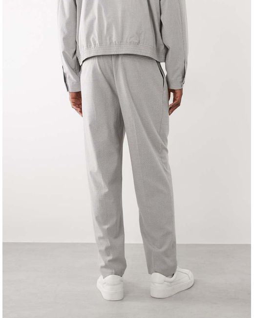 ASOS White Smart Co-Ord Relaxed Tapered Fit Trousers for men