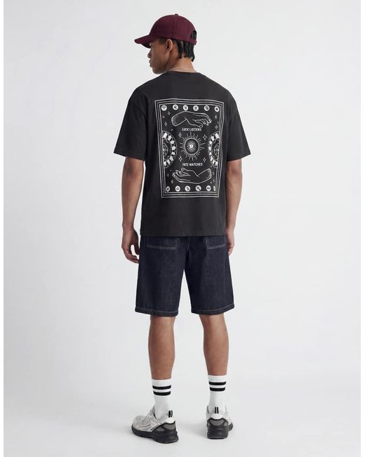 Jack & Jones Black Oversized T-shirt With Zodiac Back Print T-shirt for men