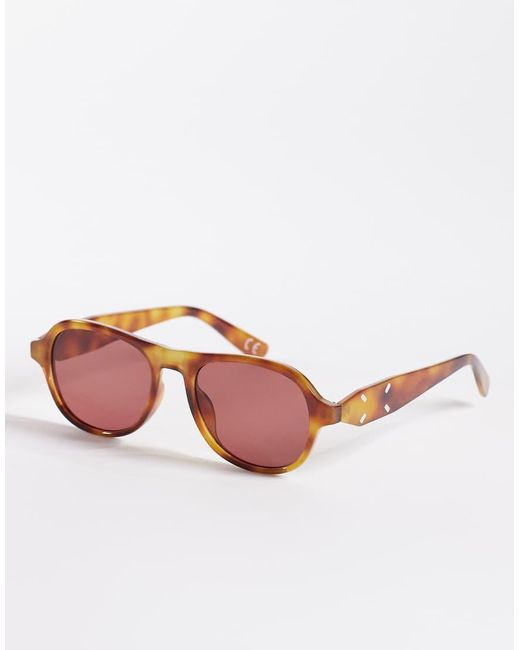 ASOS Pink Aviator Sunglasses for men