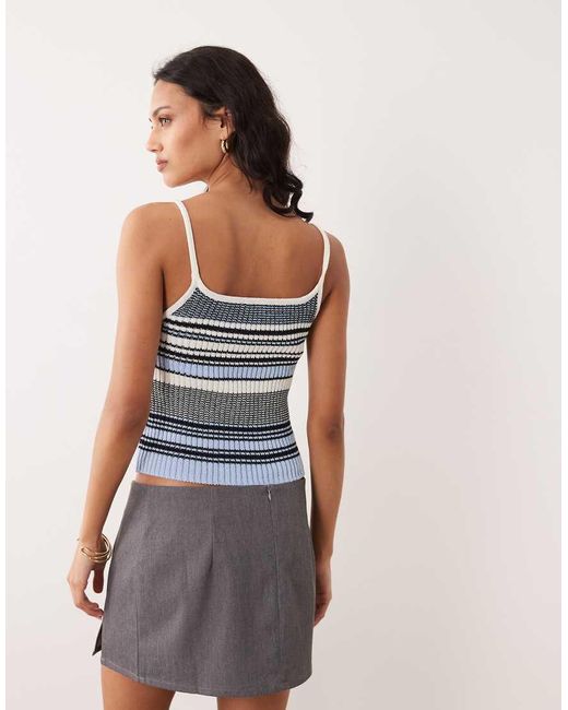 Mango Blue Knitted Cami Top