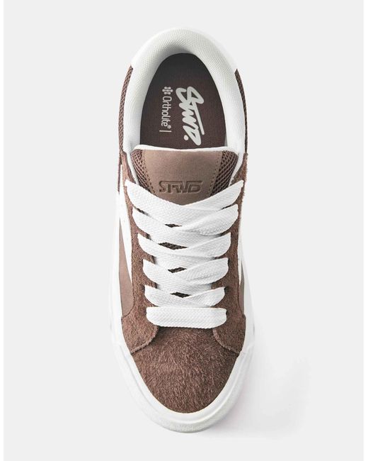 Baskets en cuir Pull&Bear pour homme en coloris White