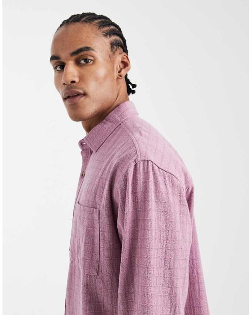 Cotton On Purple Remi Long Sleeve Shirt for men